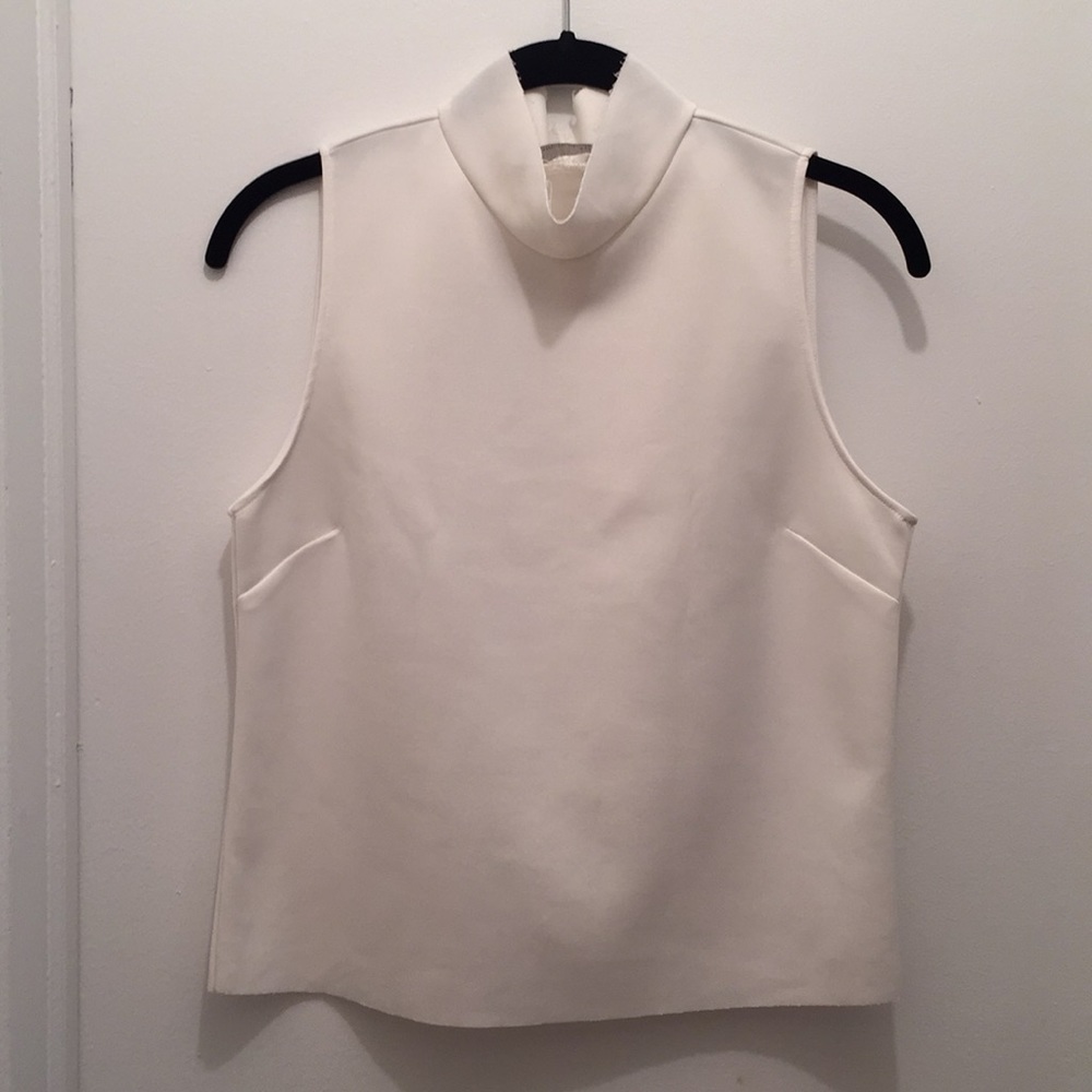 Zara White Mock Turtleneck